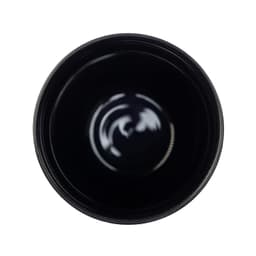A reusable coffee cup with a sleek black interior, designed for enjoying beverages on the go.