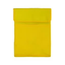 A bright yellow Sumo Cooler Lunch Bag with a fold-over closure and a pocket on the front.