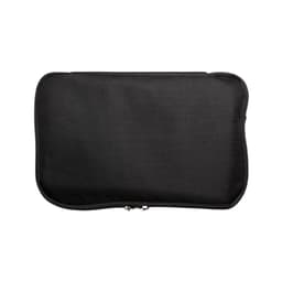 A black cooler bag with a zippered closure, featuring a sleek, textured surface.
