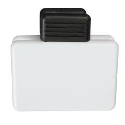A magnetic clip designed for office use, featuring a sturdy black grip and a white body for organizational purposes.