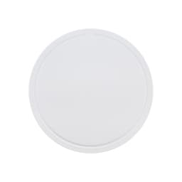 A round white game board for the Jumping Frog Game, featuring a smooth surface and an outer edge.