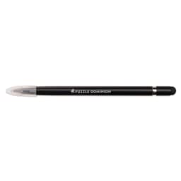 A black inkless pen with a clear cap and a branding logo along the barrel.