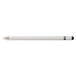 A sleek, inkless pen with a white barrel and a black tip, designed for smooth writing.