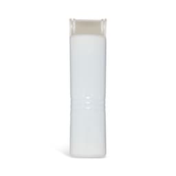 A white mini lint roller with a transparent casing and a compact design, featuring a top cover for protection.