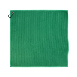 A green Rhino Travel Towel with a textured surface and a clip for easy attachment.