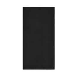 A black sports towel with a smooth texture and a logo, designed for promotional use.