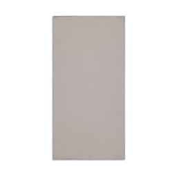 A grey towel featuring a logo, suitable for sports and fitness activities.