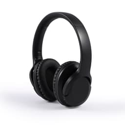 Black Equinox ANC headphones with cushioned ear cups, featuring a sleek, minimal design.