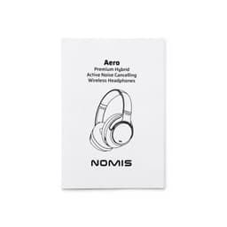 Aero wireless headphones in white, featuring a sleek design and a visible logo.