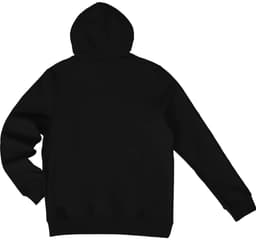 A black thermal hoodie with a hood and long sleeves, featuring a simple design and no visible text or logos.