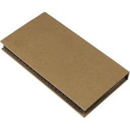 A brown cardboard folder with a simple, flat design, featuring a nature-inspired texture.