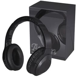 A pair of black Anton ANC headphones next to their black packaging, featuring a sleek and modern design.