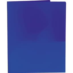 A purple folder with a smooth finish, featuring a logo on the front. Suitable for office and business use.