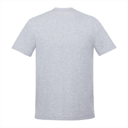 A grey short sleeve t-shirt for men, featuring a simple design and a logo.