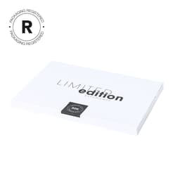 A white box with the words "LIMITED edition" printed on the lid, featuring a logo on the top left corner.