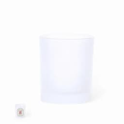 A drink bottle in a frosted white finish, featuring a simple design and a small logo.