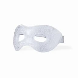 A gel eye mask in a translucent colour with an adjustable strap and a smooth surface.