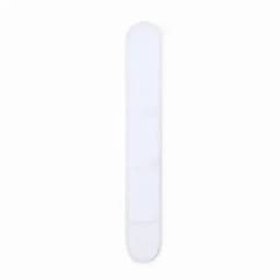 A white drink bottle with a sleek design and a logo on the side, showcasing a minimalist style.