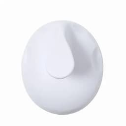 A white drink bottle with a rounded top and a flip-cap design, featuring branding.