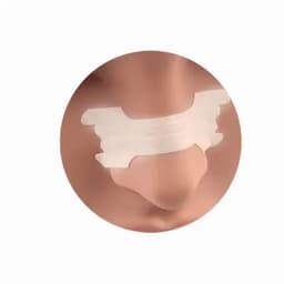 A nose strip product displayed on a mannequin nose, featuring a white adhesive design.