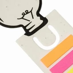 A drink bottle with a light bulb design, featuring white, orange, and pink sections, and a logo on the side.