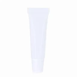 A white squeeze tube with a rounded cap, featuring a smooth surface and no visible markings.