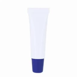 A tube of cream with a white body and a blue cap. It has a simple design and no visible branding.