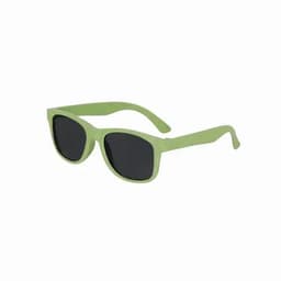 A pair of green sunglasses with dark lenses and a modern design. The frame features a textured finish.