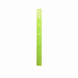 A drink bottle in a translucent lime green colour, featuring a sleek, tall design and a logo.