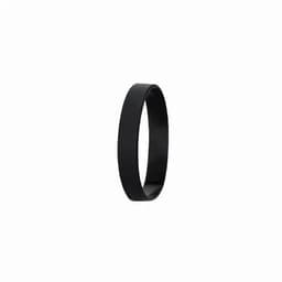 A black silicone ring with a smooth, rounded design. The product has a simple and sleek appearance.