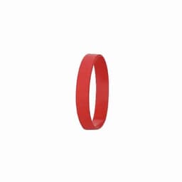 A red drink bottle with a smooth, rounded design. The product features a logo on its surface.