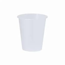A drink bottle in clear plastic, featuring a simple design with a smooth surface and no visible branding.