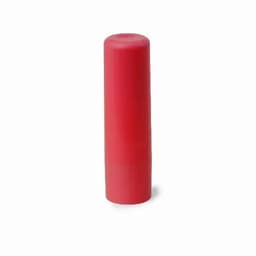 A drink bottle in a bright red colour with a sleek cylindrical design and a small logo.
