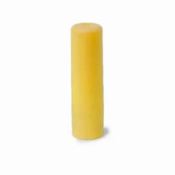 A drink bottle in a solid yellow colour, featuring a simple cylindrical design and a branding logo.
