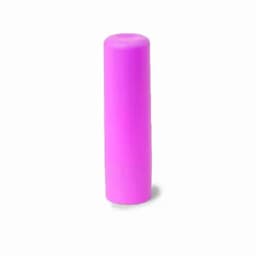 A drink bottle in a vibrant pink colour, featuring a cylindrical shape and a smooth texture. It has a logo on the surface.