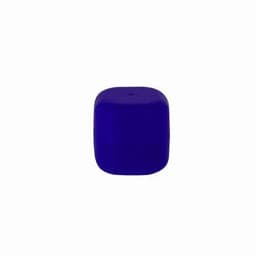 A drink bottle in a solid, vibrant blue colour with a rounded design and a small opening at the top.