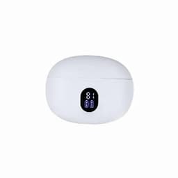 A white product container with a rounded shape and a digital display showing the numbers 81. It has a logo.