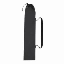 A black carry bag with a drawstring closure and a handle for easy transport.
