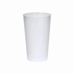 A white drink bottle with a smooth finish, featuring a simple design and a logo on the front.