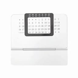 A calendar with a white background featuring numbered days and a black frame, displaying the days of the week.