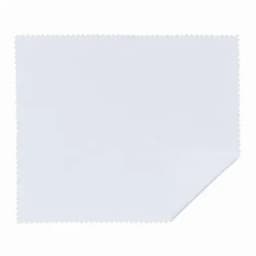 A cleaning cloth in a plain white design with a textured edge, perfect for electronic devices.