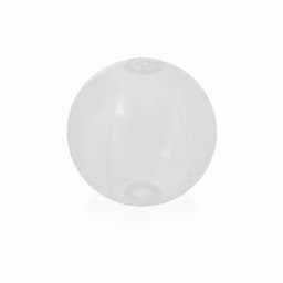A transparent beach ball with a smooth surface, featuring a slight texture and a circular shape.