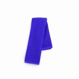 A vibrant blue towel folded neatly, made of soft material. It has a simple design and no visible branding.