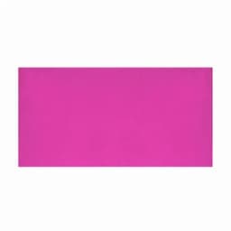 A vibrant pink gym towel, rectangular in shape, featuring a smooth texture and a logo in the corner.