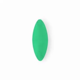 A drink bottle in a bright green colour, featuring a smooth, elongated shape and a logo.