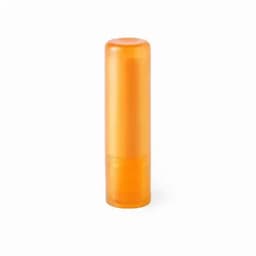 A drink bottle in bright orange with a cylindrical shape and a logo on its surface.