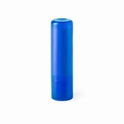 A drink bottle in a vibrant blue colour with a cylindrical shape and a branded logo.