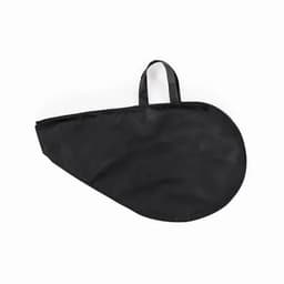 A black protective cover with handles, designed for storing or transporting items.