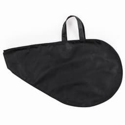 A black protective cover with a handle, designed to fit a specific item for storage or transport.