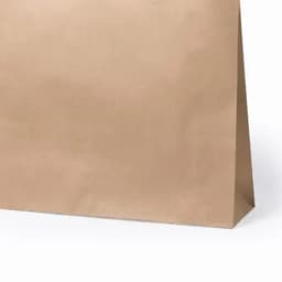 A kraft paper bag with a plain design, featuring a rectangular base and no text or branding visible.